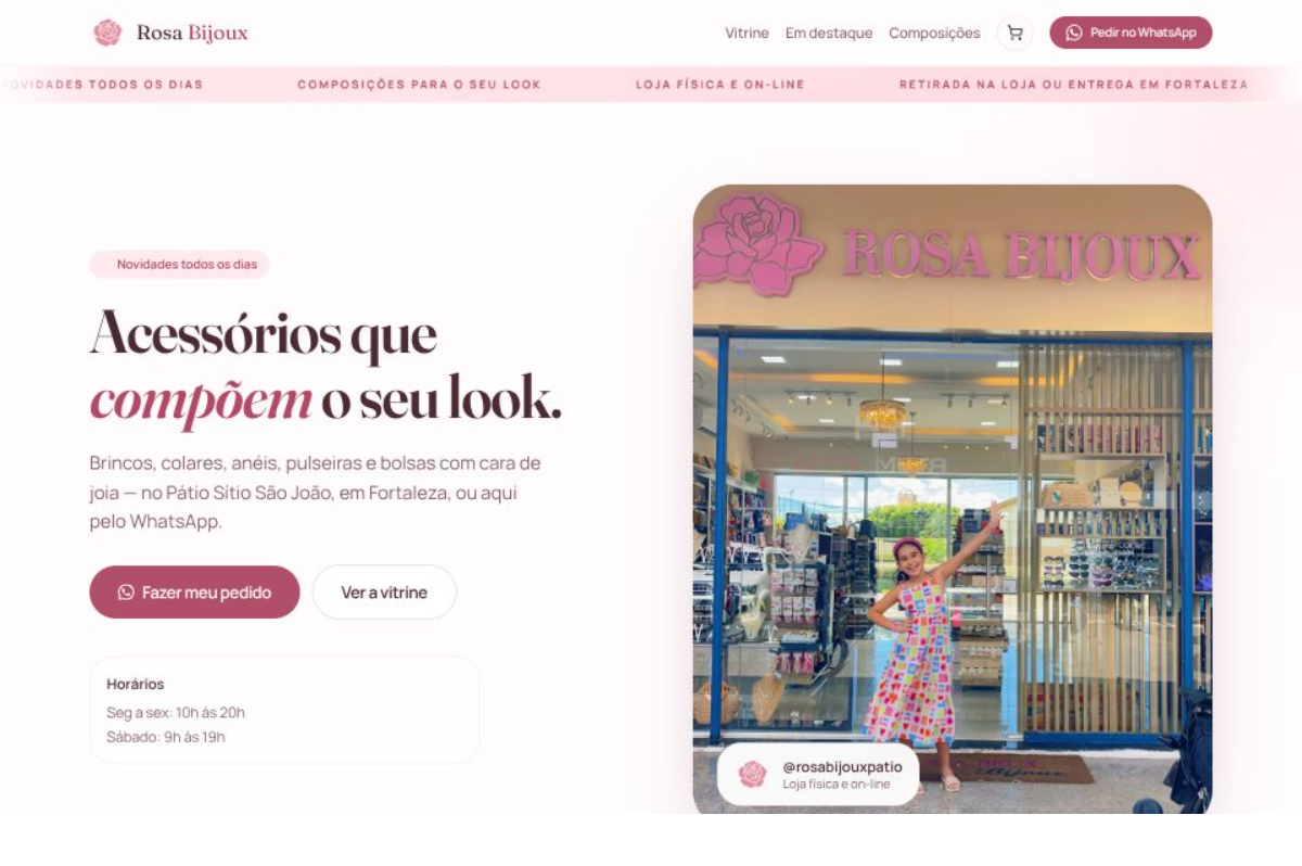 Prévia do site Rosa Bijoux